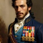 A portrait of Prince Athos Mirac, a highly decorated cavalry officer in uniform.