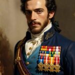A portrait of Prince Athos Mirac, a highly decorated cavalry officer in uniform.