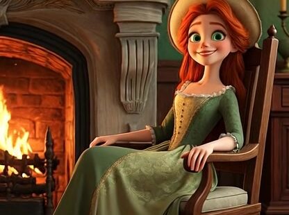 Jessica, MetPub's video avatar, is seated before a fireplace to talk to us about how to make a fantasy world feel real---and lived in.