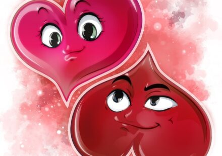 An illustration of two cartoon emoji hearts with smiling faces. That's what co-authors look like at their best!