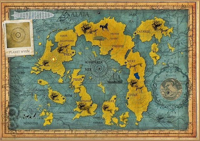 An old-style cartographer's map of a fantasy world. How to make a fantasy world feel real? A map's just the beginning!