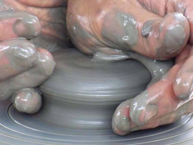 Hands shaping wet clay on a spinning potter’s wheel, still just a shapeless mound — some things, like a clay pot and a book finding its readers, take a lot longer than three weeks to become whatever they’re going to become.